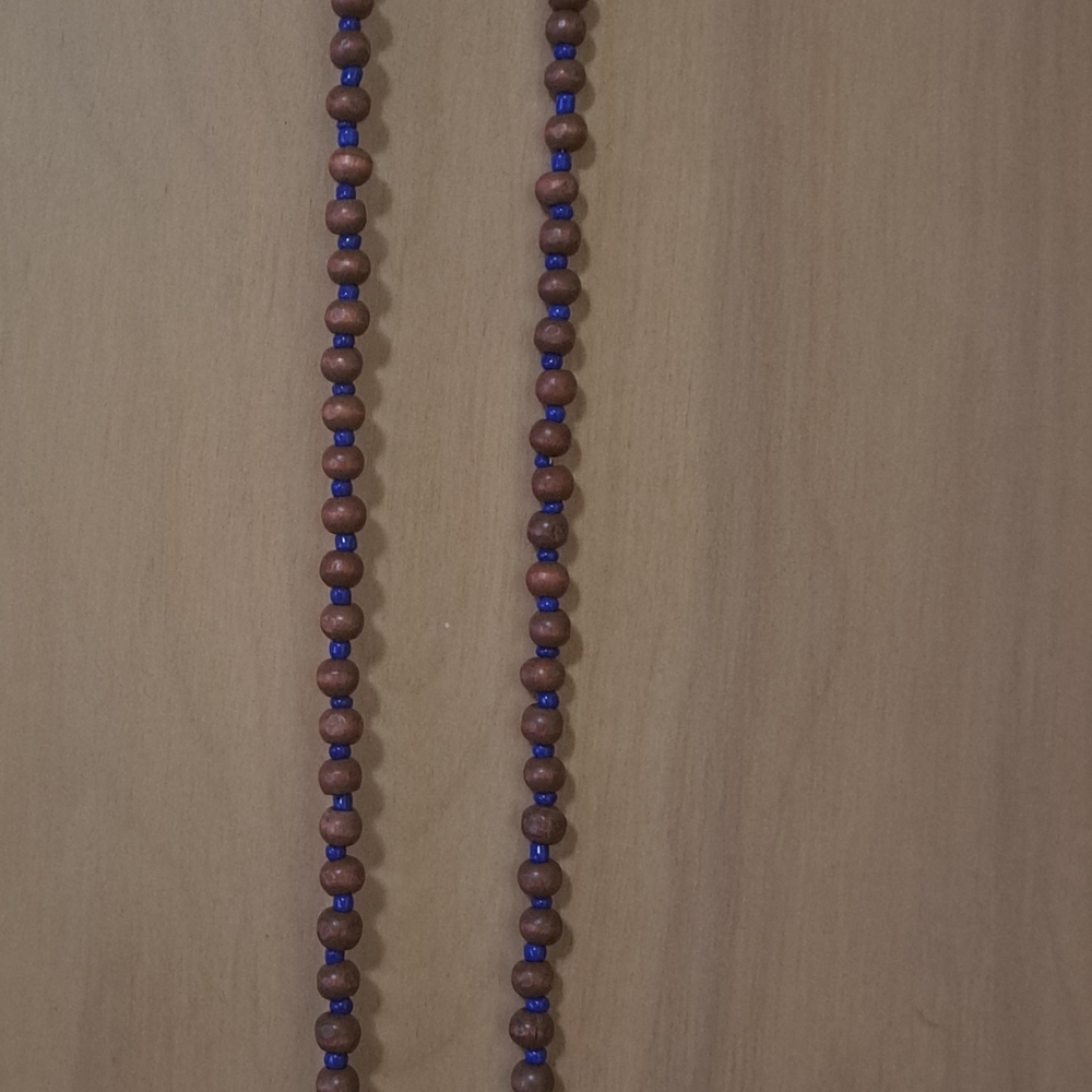 Vintage 32" wood bead necklace,reasonable offers accepted